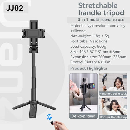 Wireless Bluetooth Selfie Stick With 360° Rotating Head