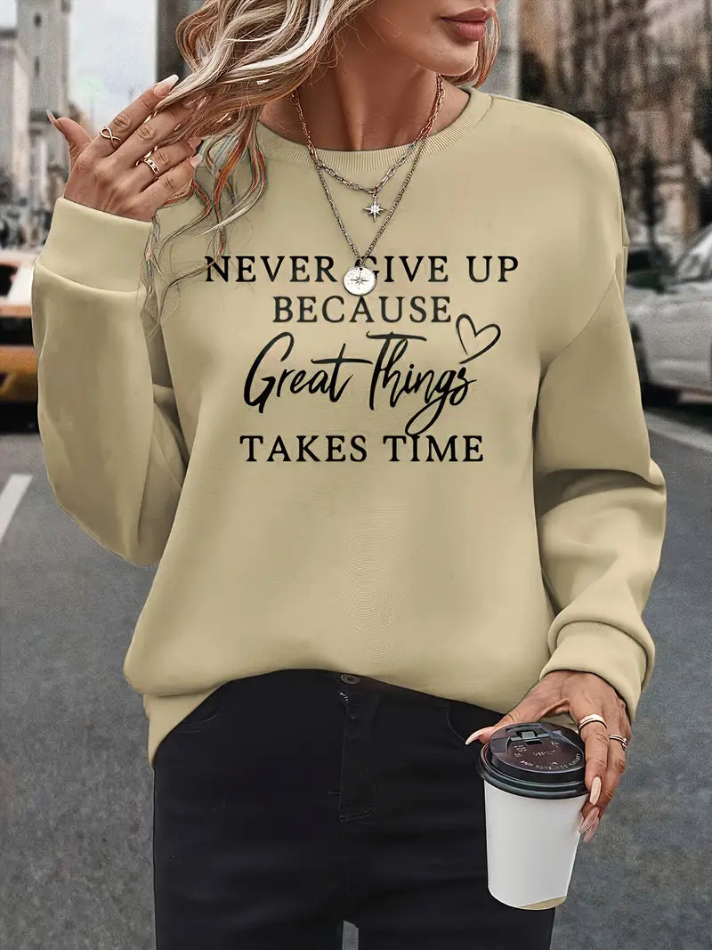 Women's Cozy Graphic Sweatshirt for Fall Winter