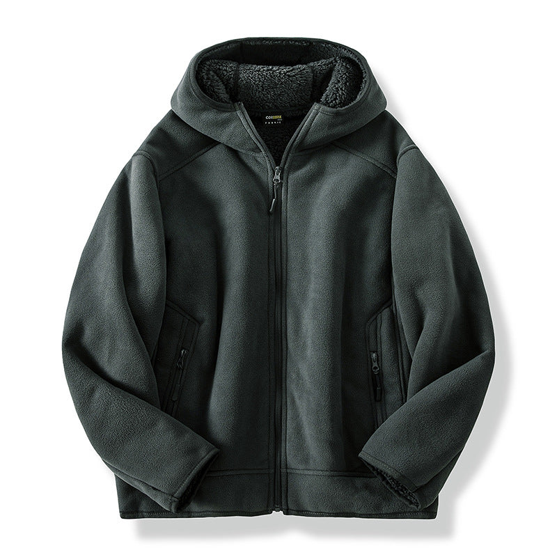 Warm Mens Fleece Winter Coat Thick Cotton Padded Jacket