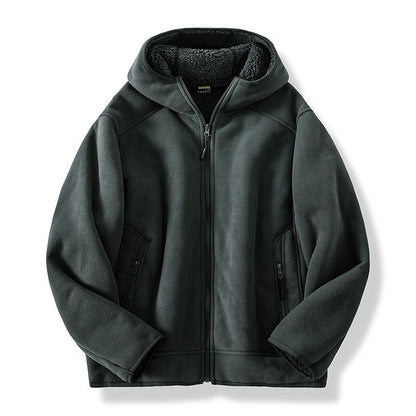 Warm Mens Fleece Winter Coat Thick Cotton Padded Jacket