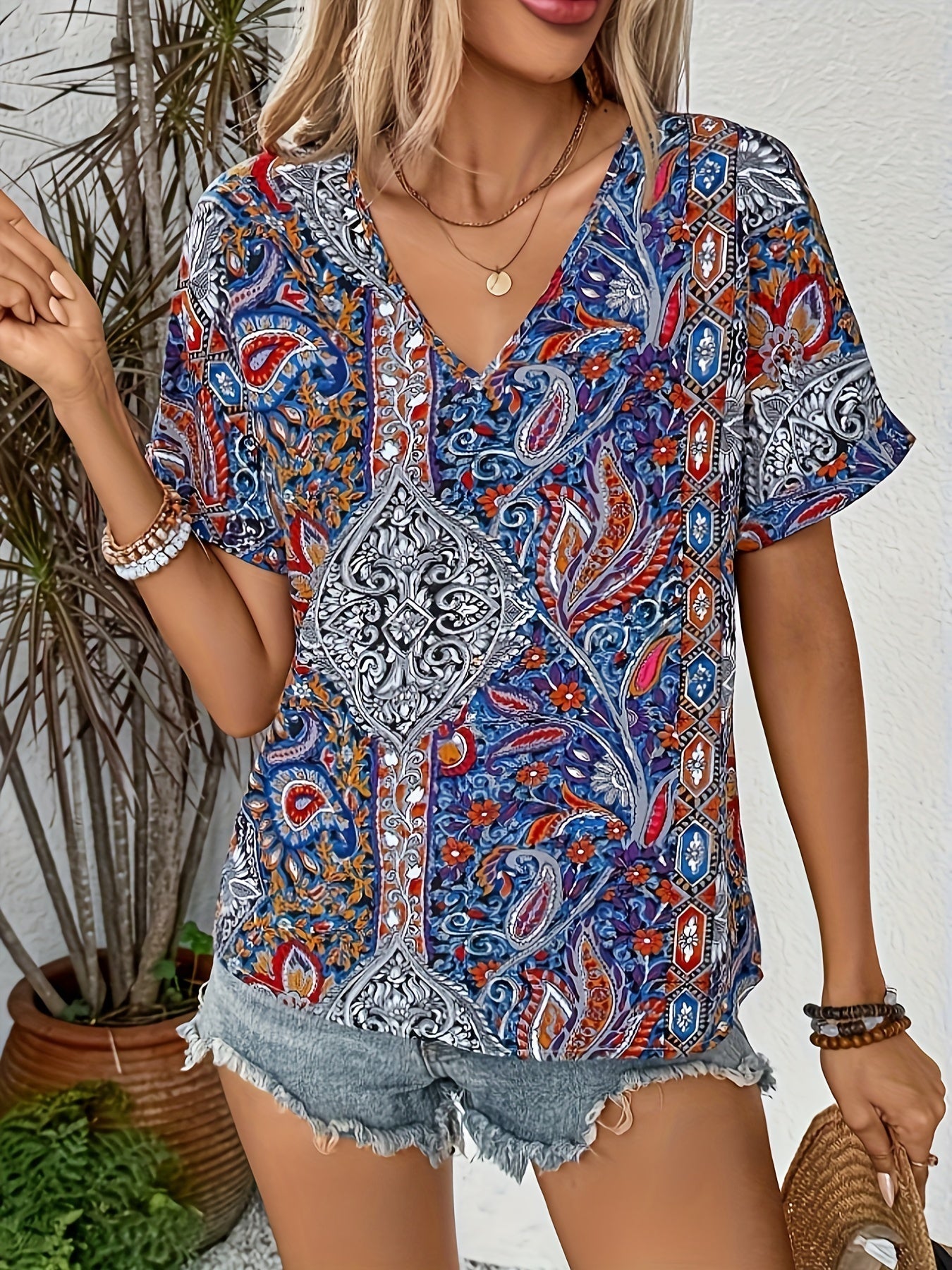 Classic Floral Women's Blouse