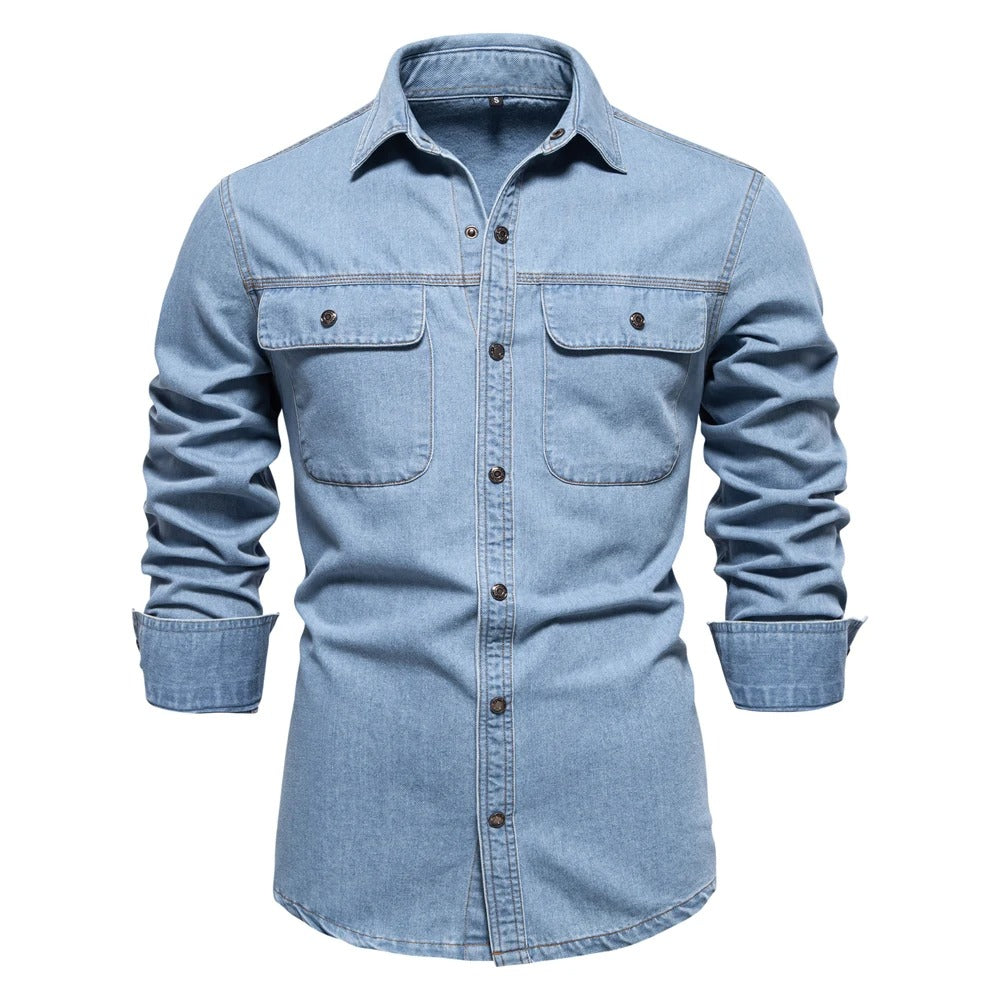 Timeless Mens Cotton Jeans Shirt