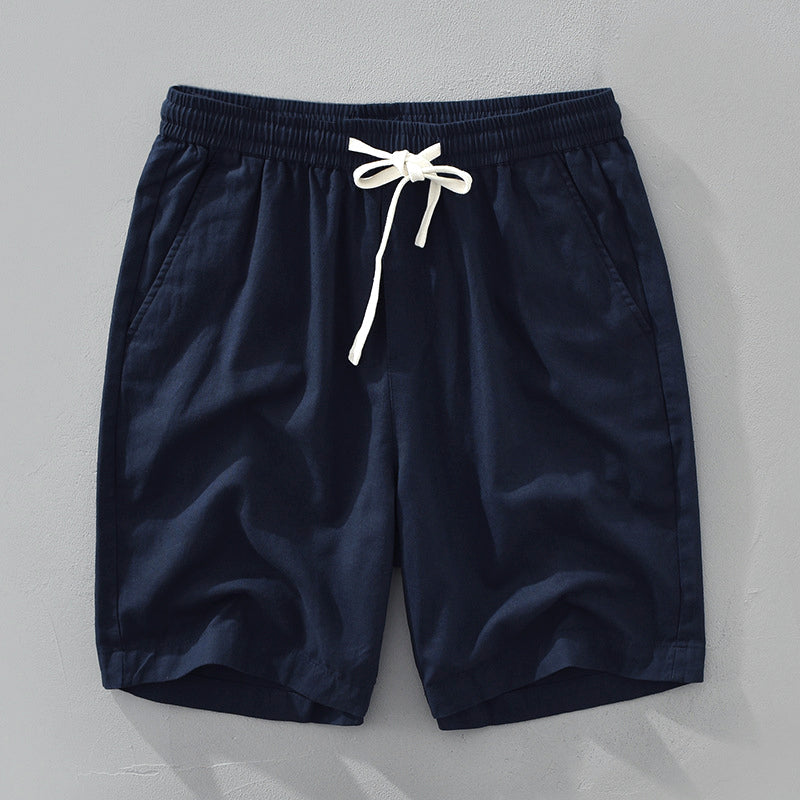 Relaxed Fit Mens Linen Beach Shorts