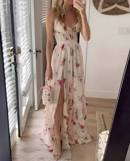 Zara | Beautiful Flower Long Evening Dress