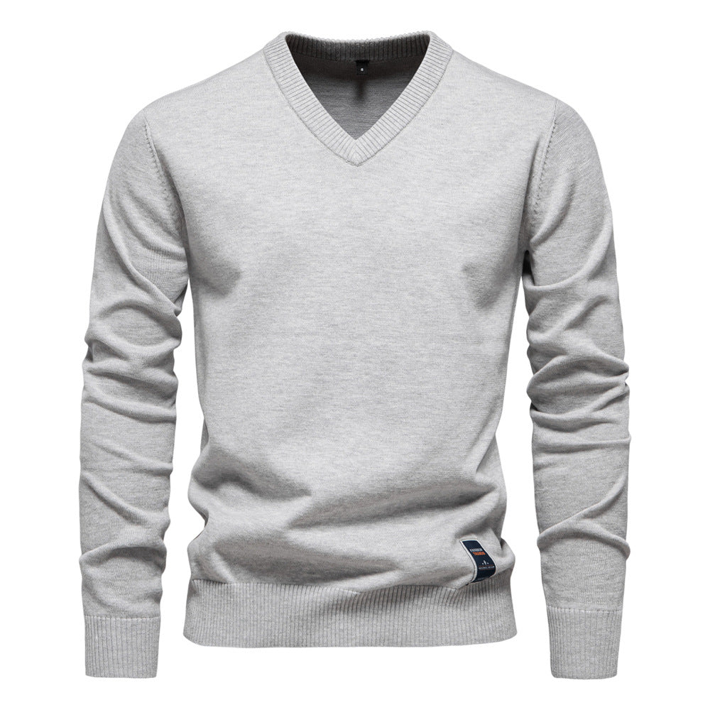 Classic V-Neck Men's Sweater - BritishElegance