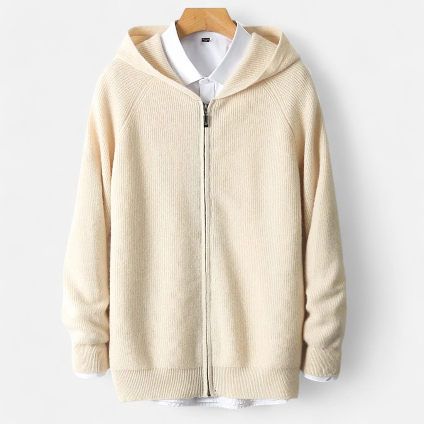 Cozy Mens Knit Hooded Sweatshirt - BritishElegance