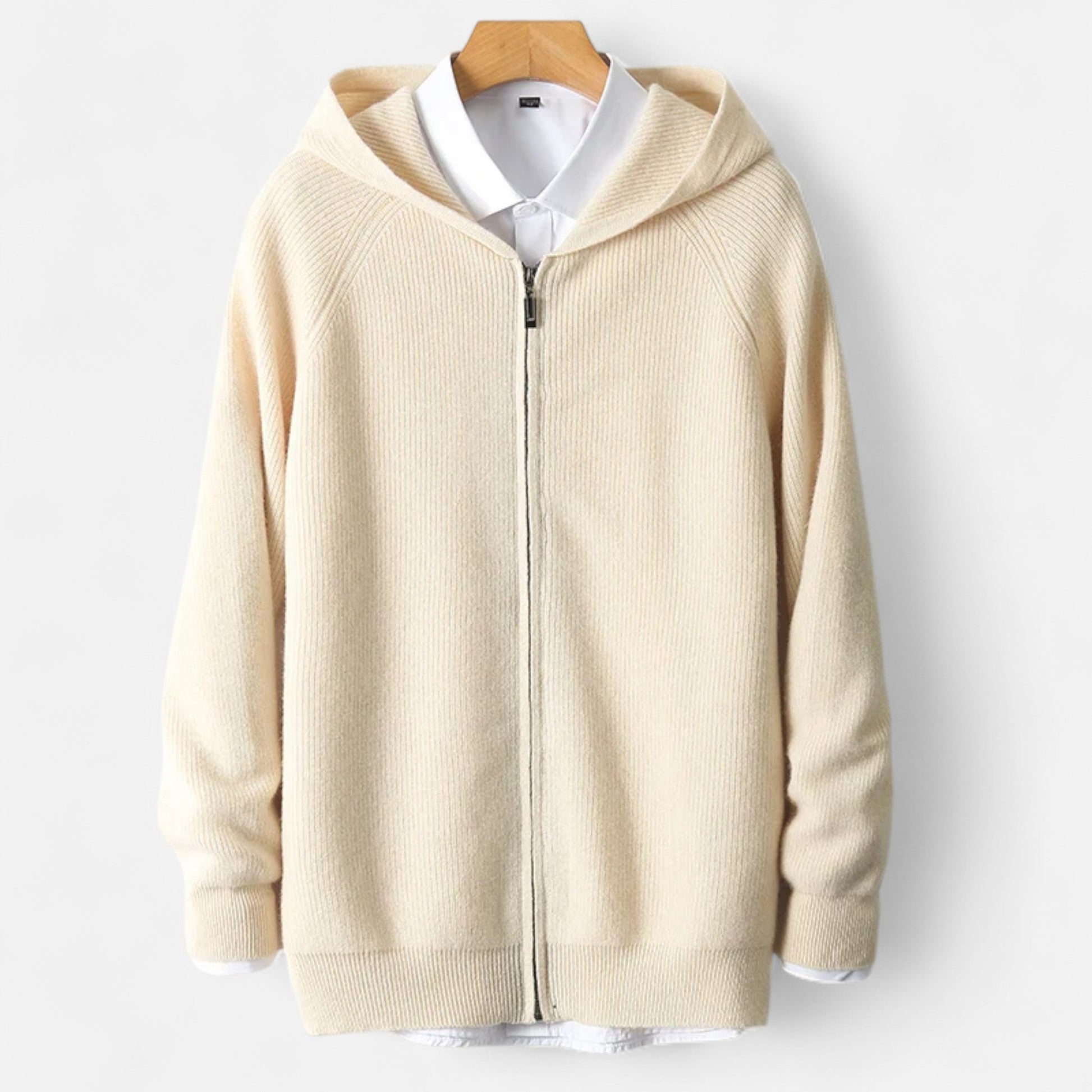 Cozy Mens Knit Hooded Sweatshirt - BritishElegance