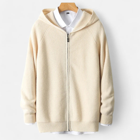 Cozy Mens Knit Hooded Sweatshirt - BritishElegance