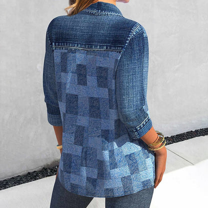 Classic plaid ladies shirt in vintage style