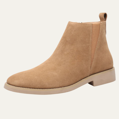 The Bastille Men’s Genuine Suede Chelsea Dress Fur Boots
