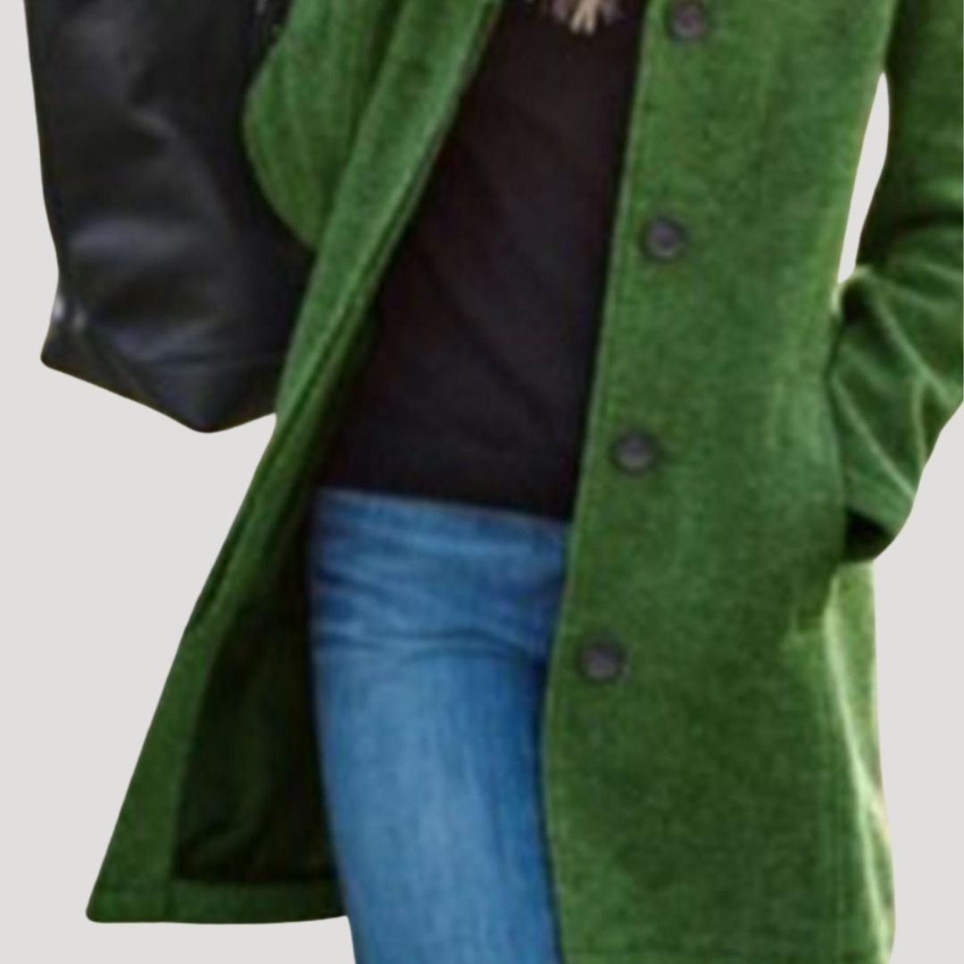 Luxury Wool Long Button Coat