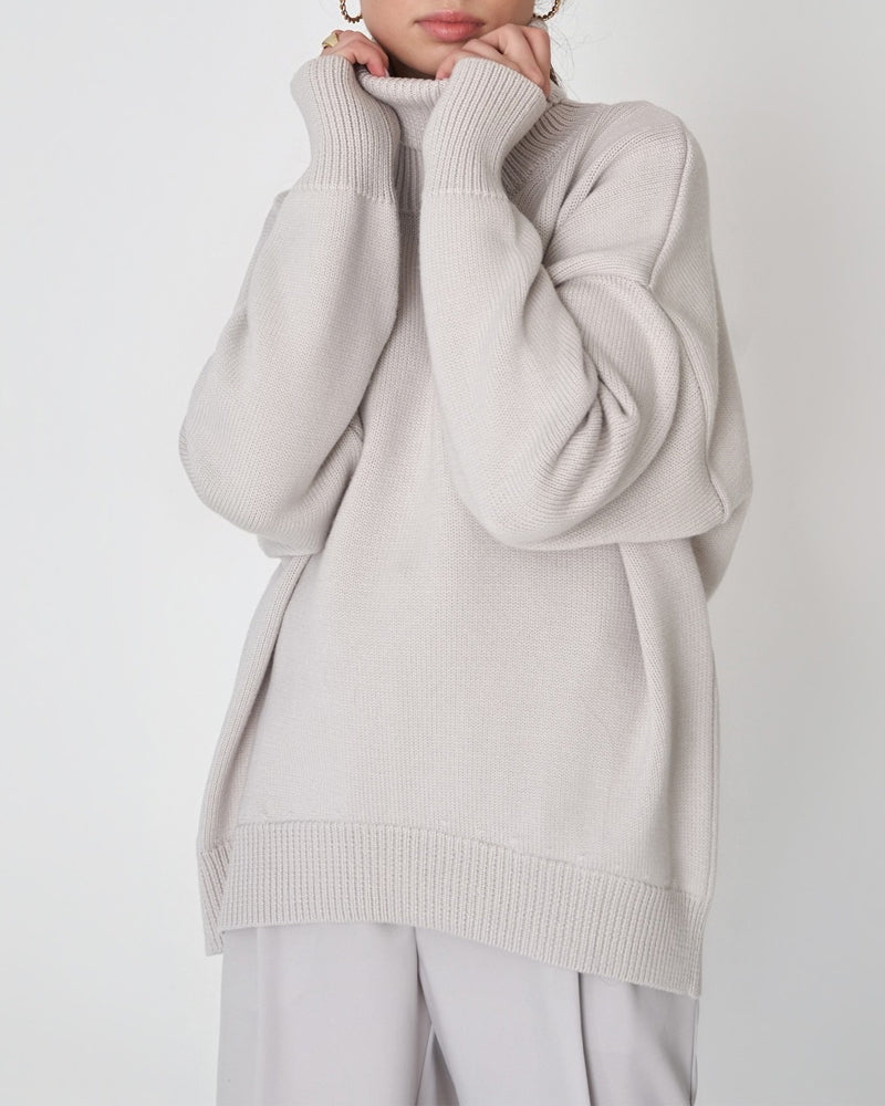 Women's Cozy Loose Fit Crew Neck Sweater