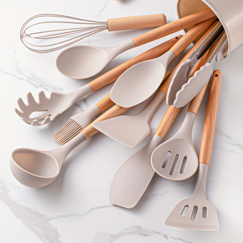 Premium 12-Piece Silicone Kitchen Utensil Set - BritishElegance