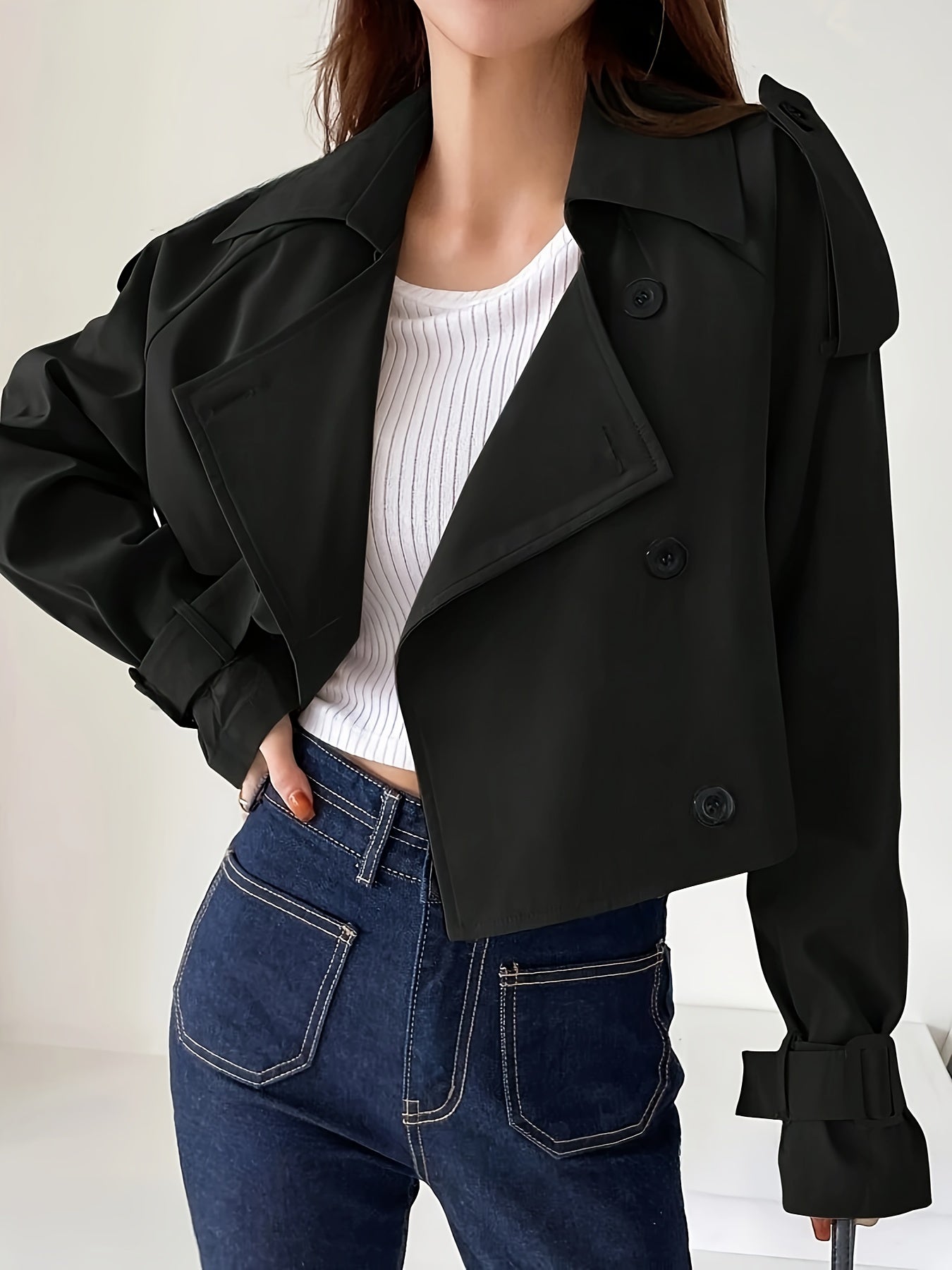 Classic Dark Waterproof Trench Coat - BritishElegance
