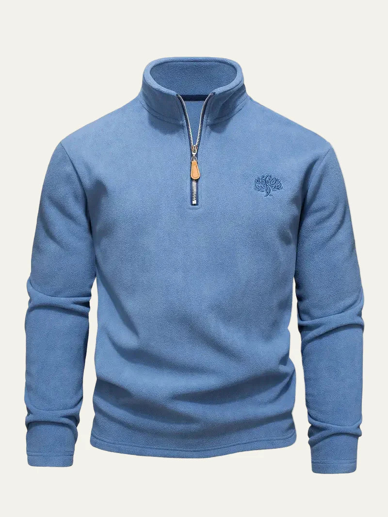 Men’s Fleece Quarter Zip Mock Neck Pullover