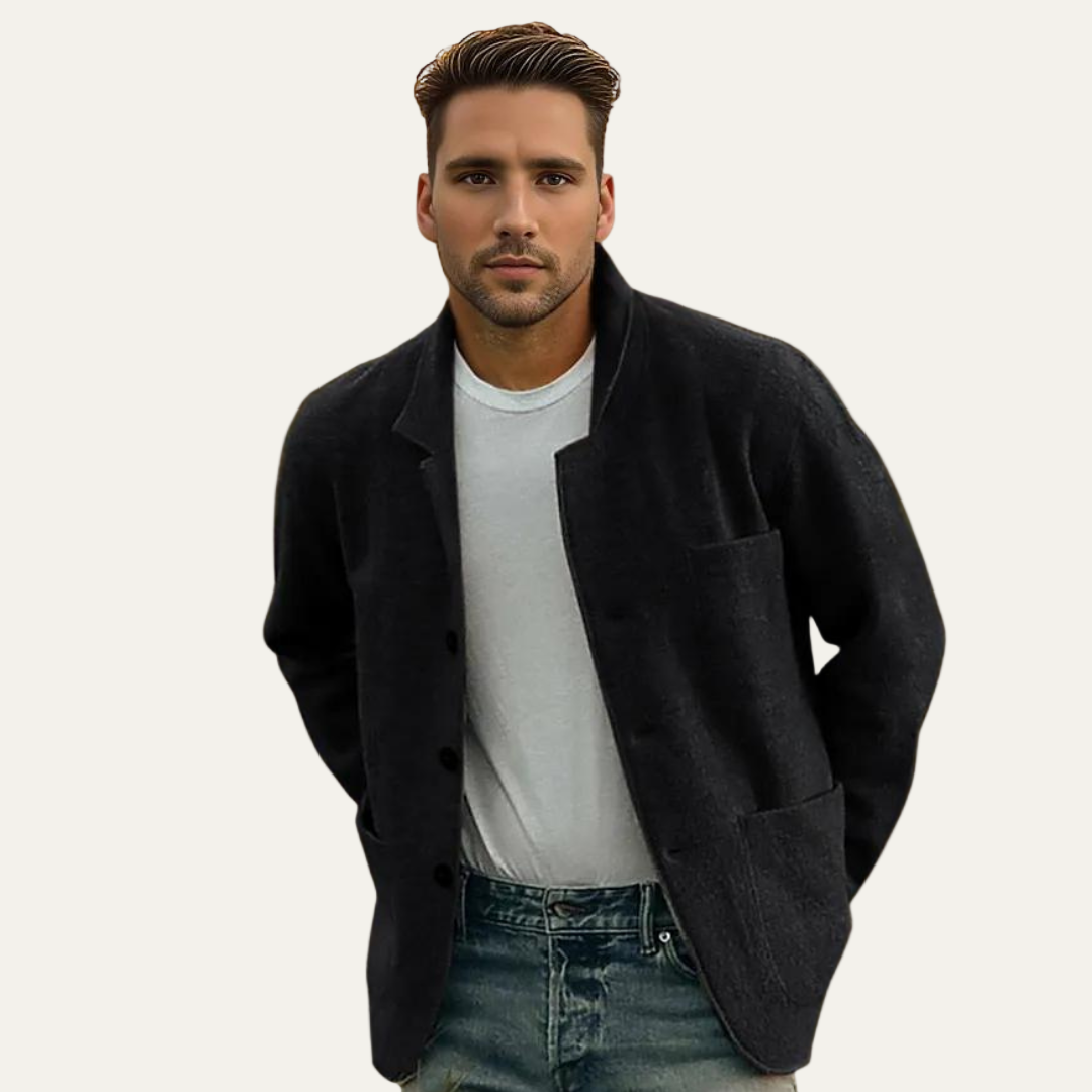 Men’s Casual Button Front Soft Jacket
