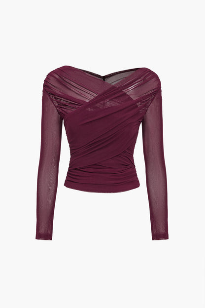 Lace | Ladies Textured Breathable Long Sleeve Blouse
