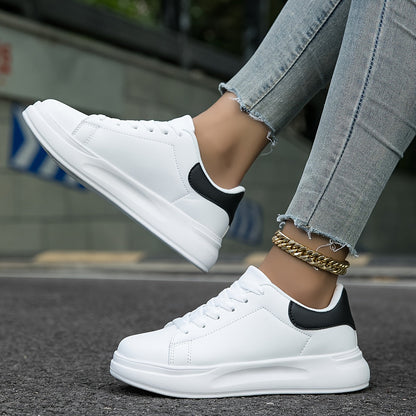 Timeless Black and White Low Top Sneakers - BritishElegance