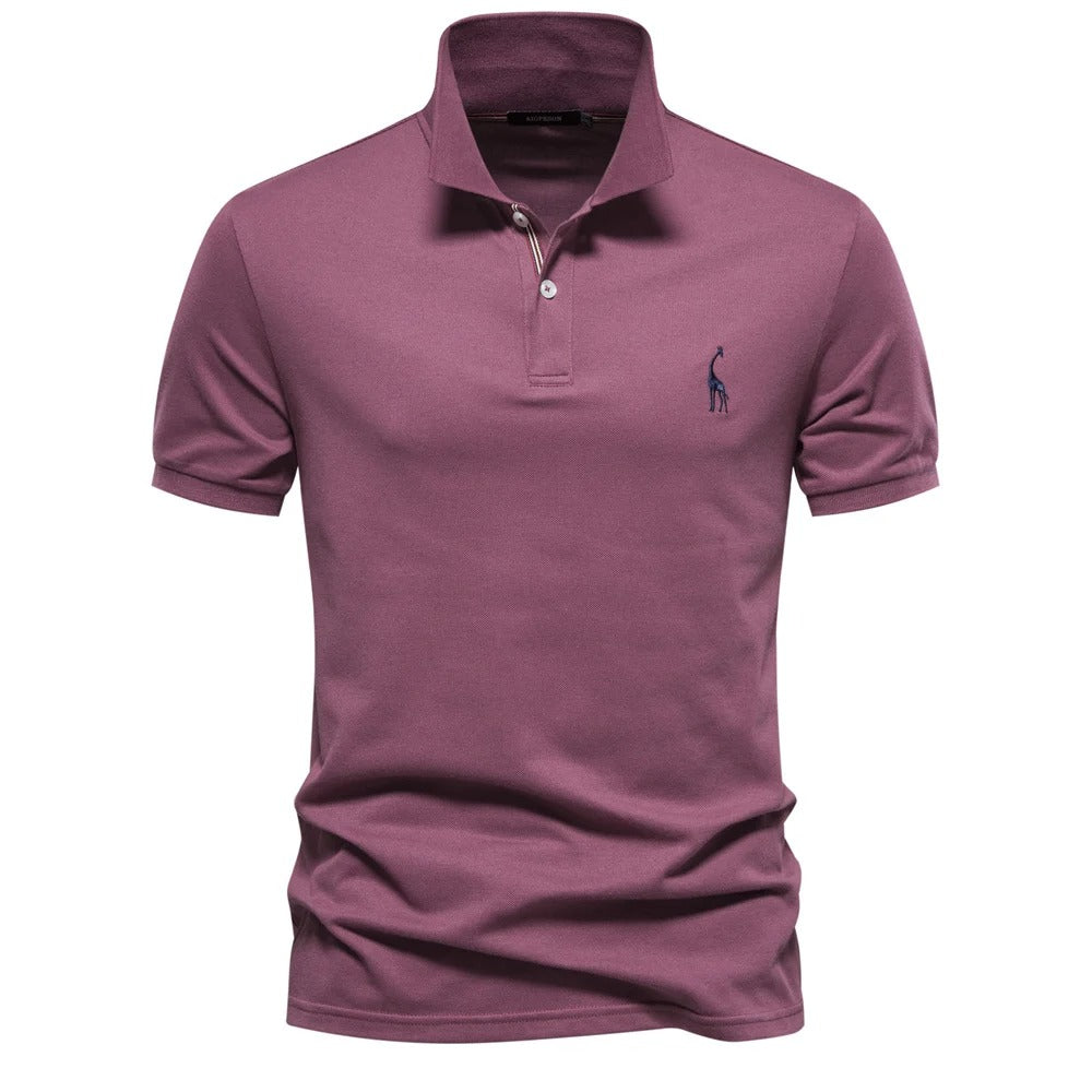 Classic Polo with Giraffe Embroidery