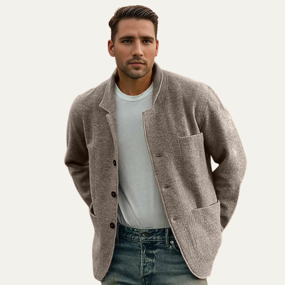 Men’s Casual Button Front Soft Jacket