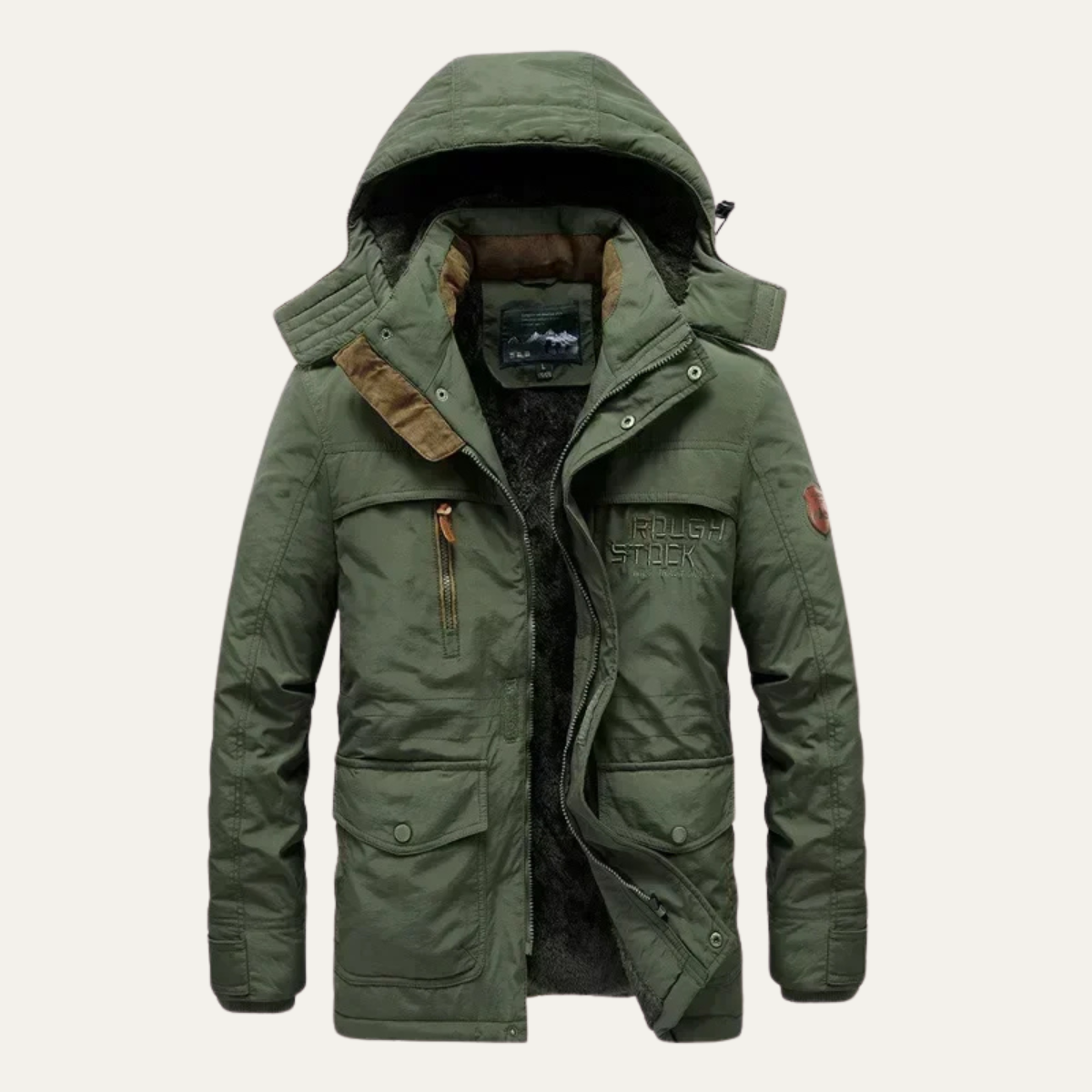 Men’s Winter Parka Jacket with Adjustable Hood