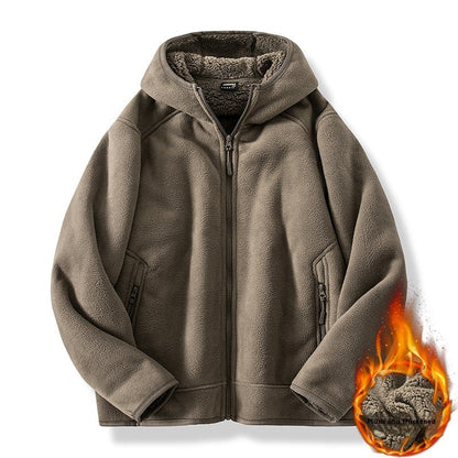 Warm Mens Fleece Winter Coat Thick Cotton Padded Jacket - BritishElegance
