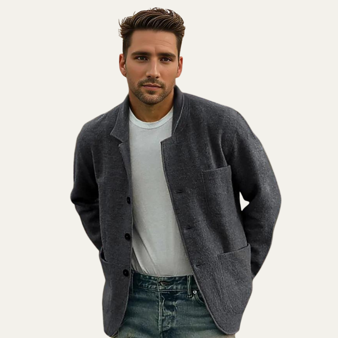 Men’s Casual Button Front Soft Jacket