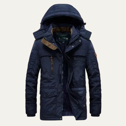 Men’s Winter Parka Jacket with Adjustable Hood