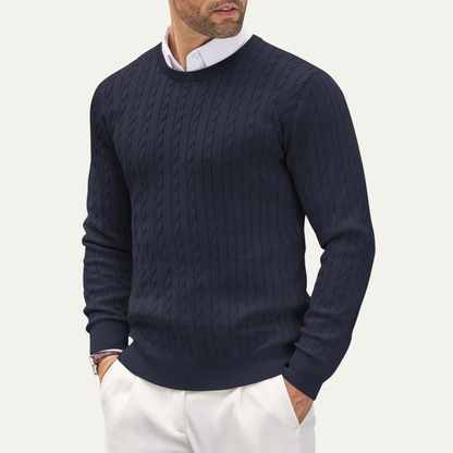 The Fort William Men’s Lightweight Classic Cable Knit Jumper