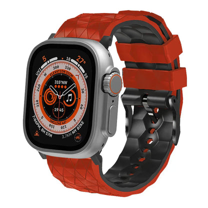 Sporty Two-Tone Football Strap For Apple Watch