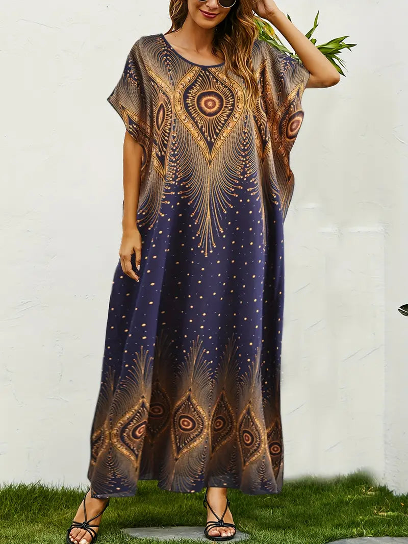 Women's Lightweight V Neck Summer Dress - BritishElegance