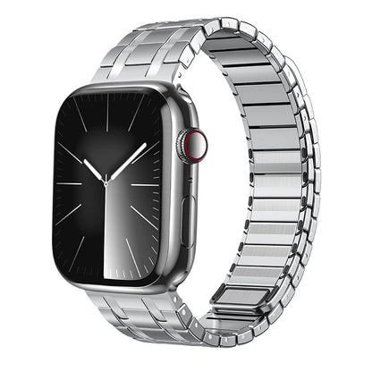 Clear Stainless Steel Magnetic Apple Watch Band