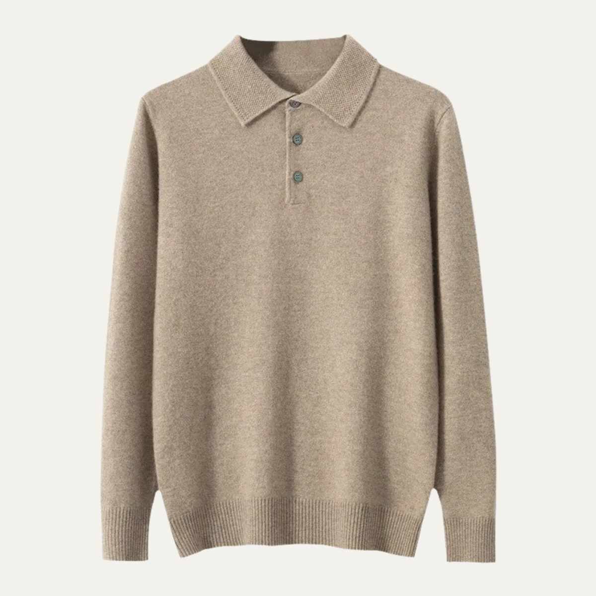 The Dordogne Men’s Cashmere Wool Polo Winter Jumper