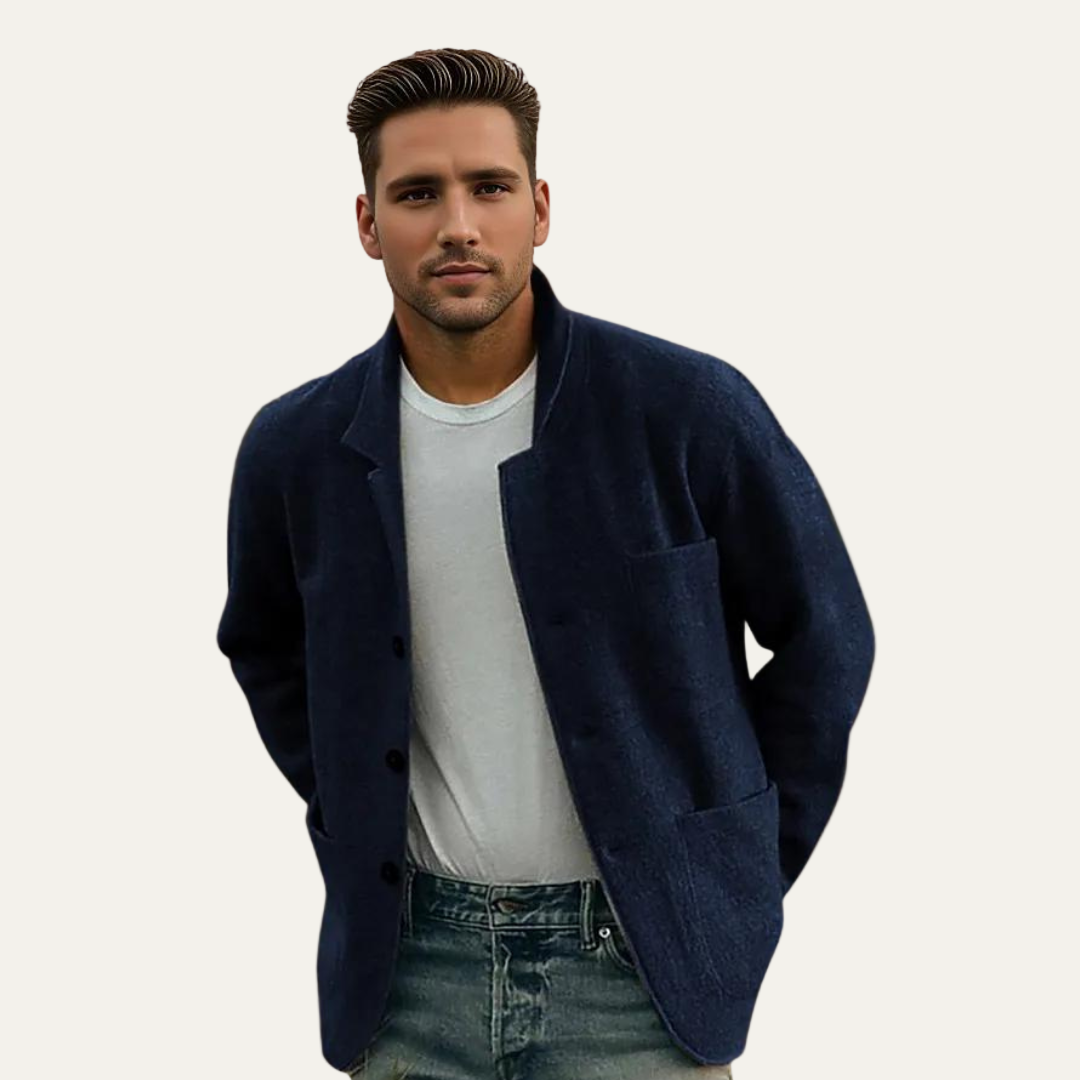Men’s Casual Button Front Soft Jacket