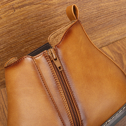 The Treviso Men’s Classic Slip On Leather Chelsea Boots