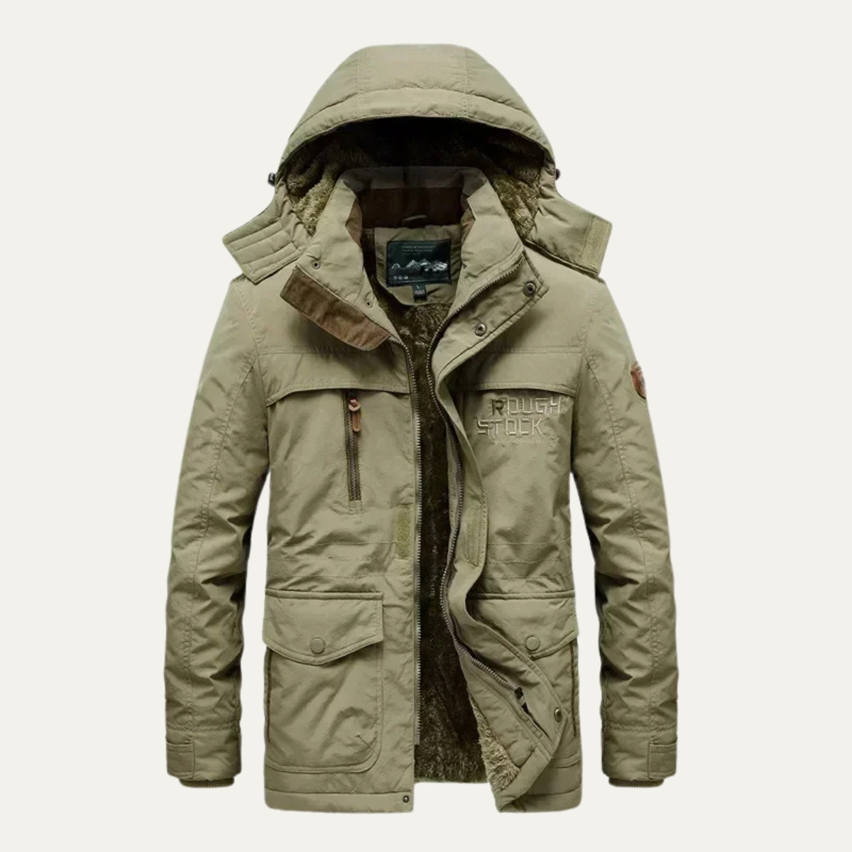 Men’s Winter Parka Jacket with Adjustable Hood