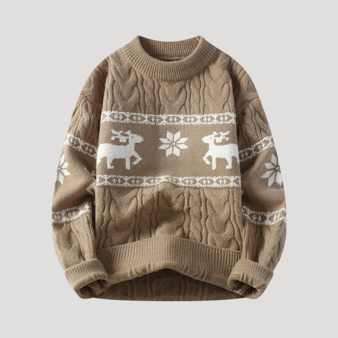 Cozy Snowflake Crew Neck Sweater