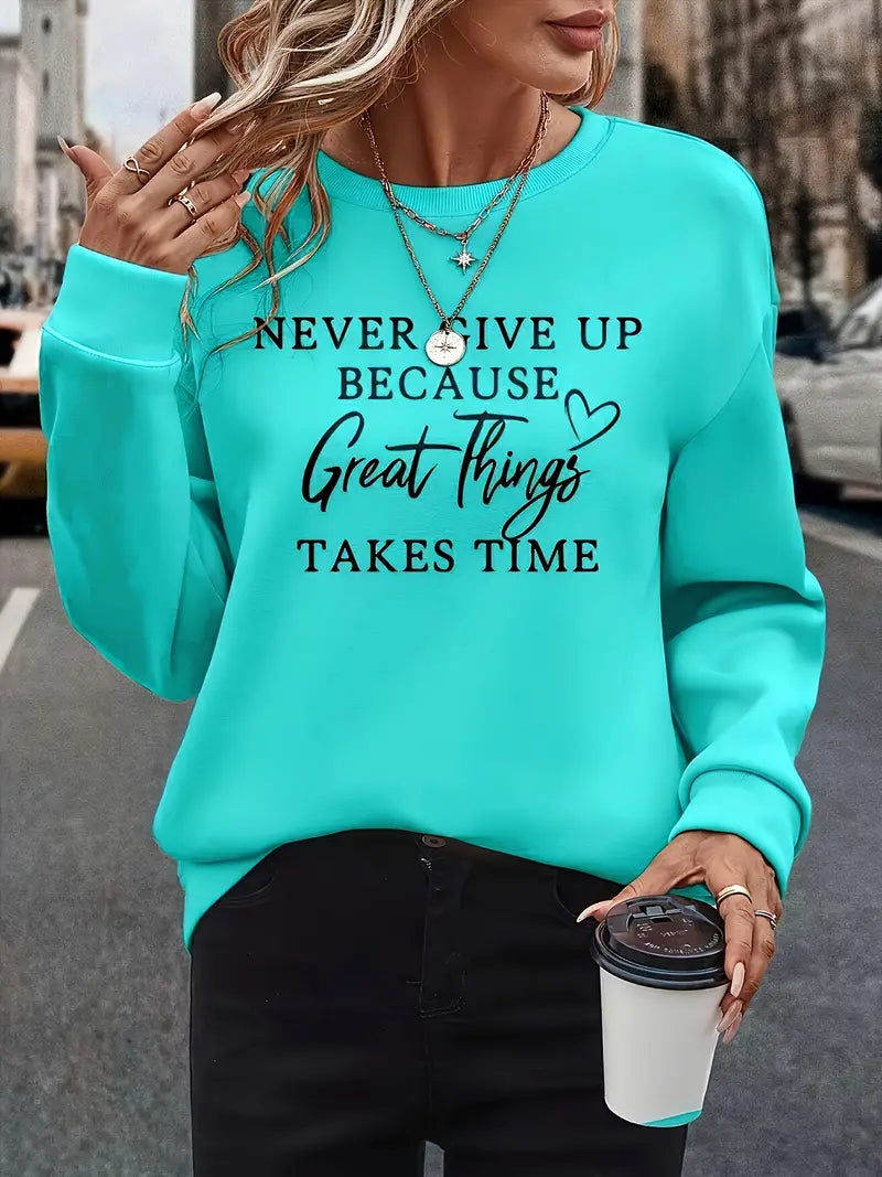 Women's Cozy Graphic Sweatshirt for Fall Winter