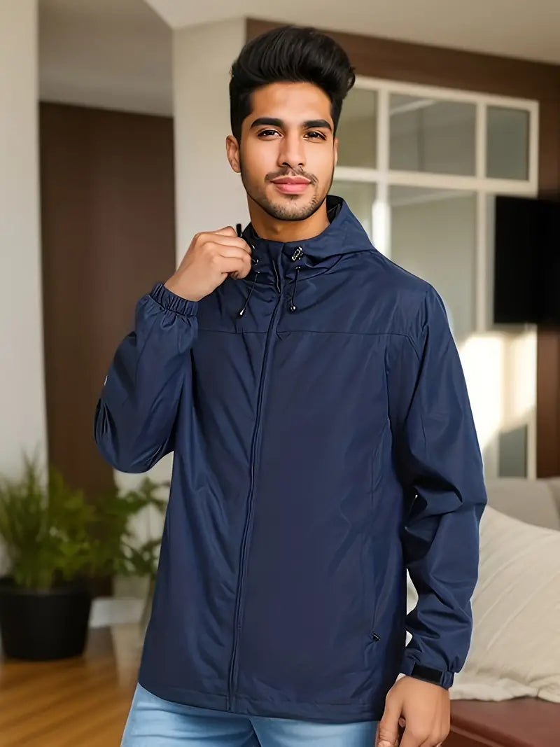 Waterproof Men's Windbreaker Hooded Coat