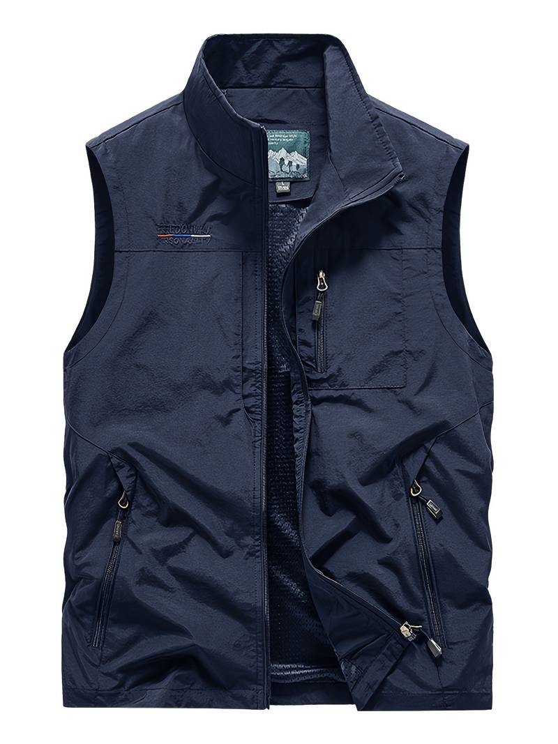 Men's Cargo Vest by Aristide with Zippered Pockets