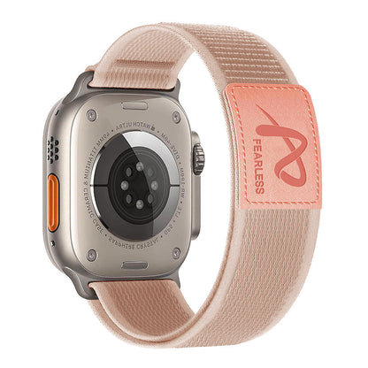 Durable Nylon Band for Apple Watch with Leather Patch