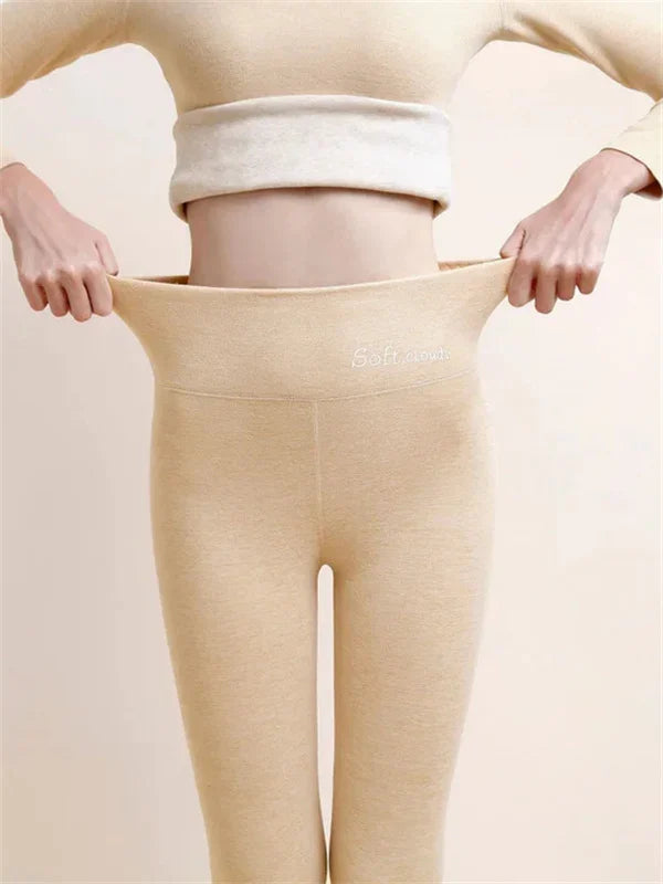 Soft Thermal Fleece Lined Winter Leggings for Women