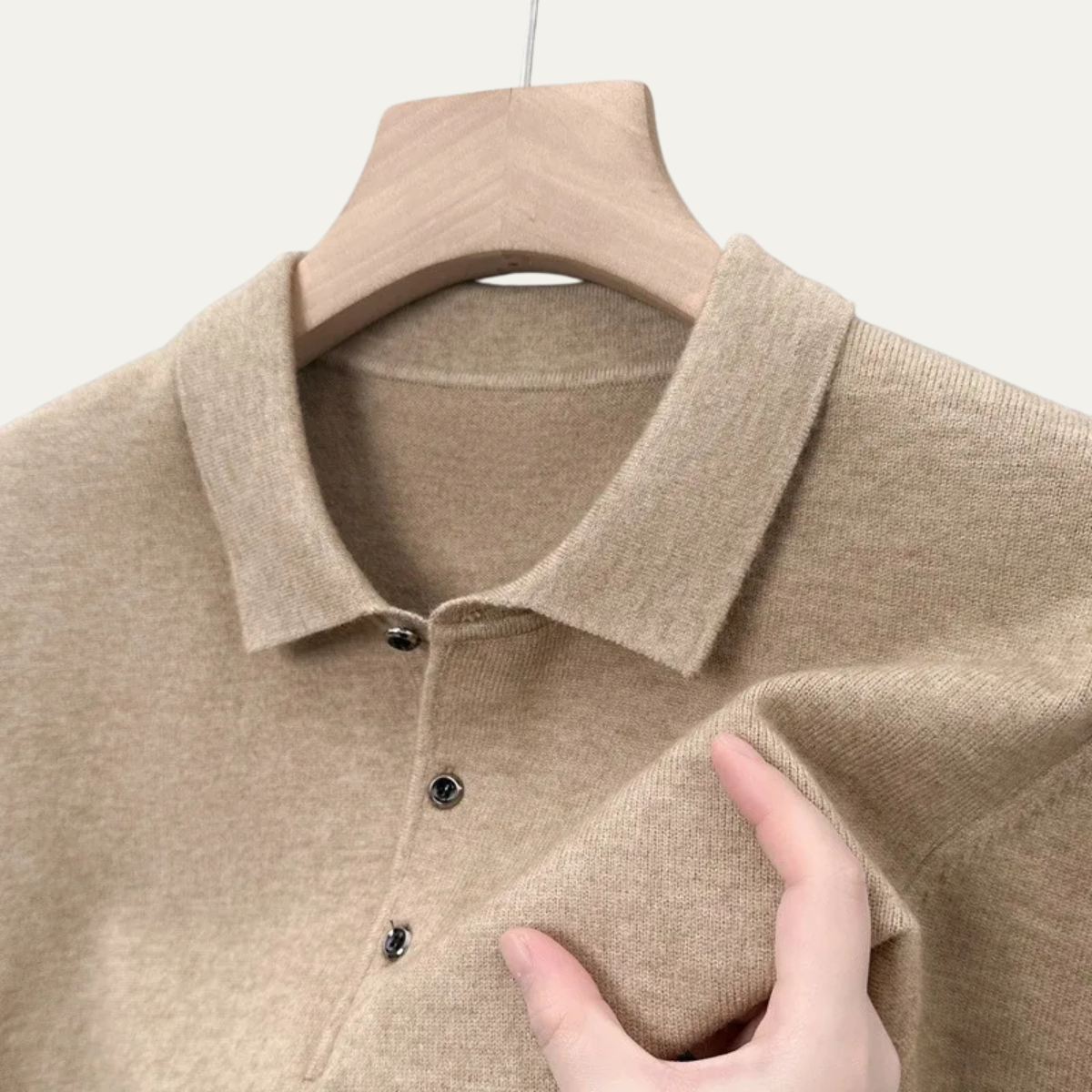 The Dordogne Men’s Cashmere Wool Polo Winter Jumper