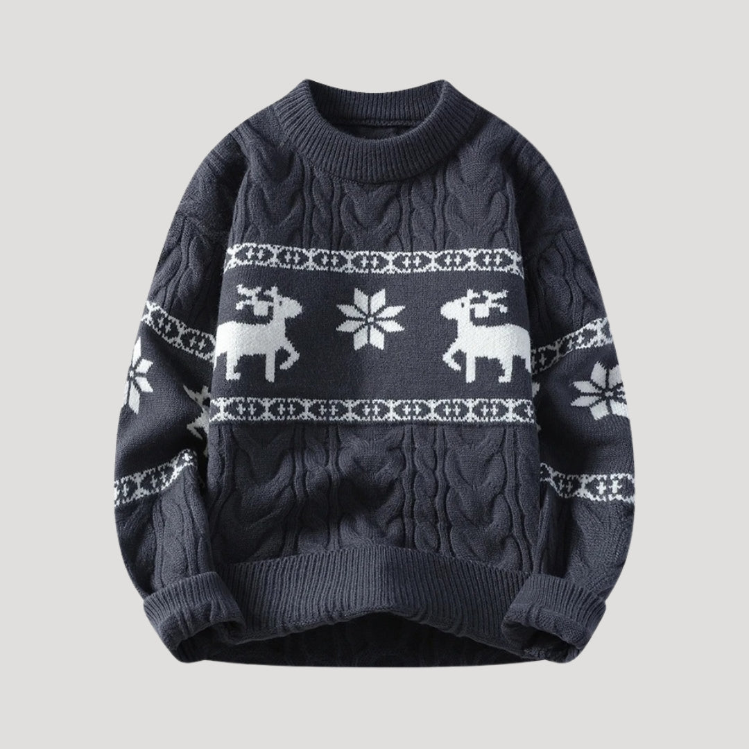 Cozy Snowflake Crew Neck Sweater