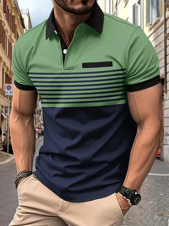 Men's Louis Stripe Summer Polo Shirt