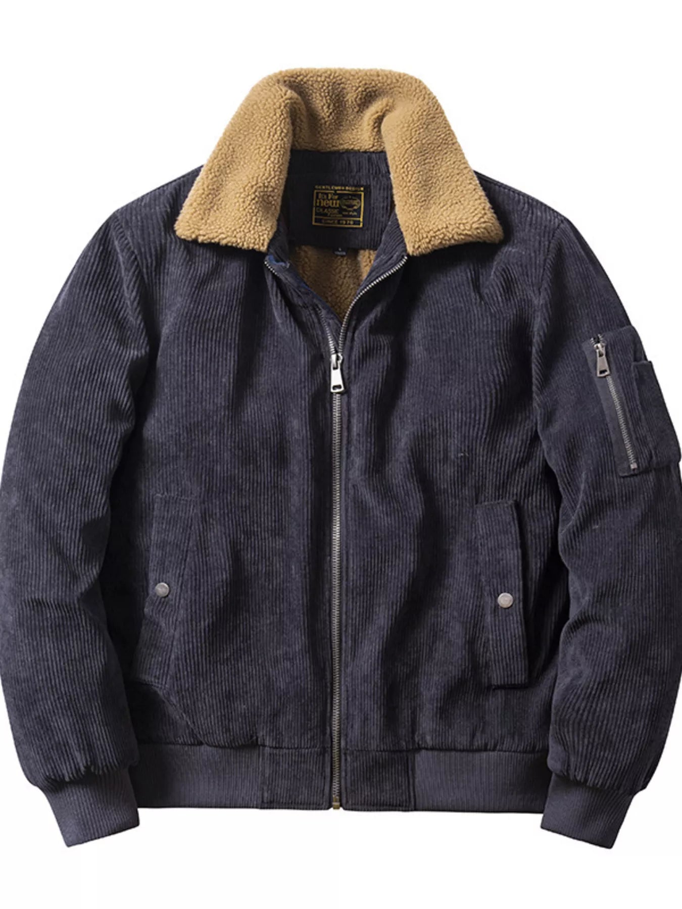 Big and Tall Fuzzy Corduroy Jacket - BritishElegance