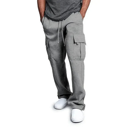 Ultra-comfortable men's cargo jogging trousers made from fleece