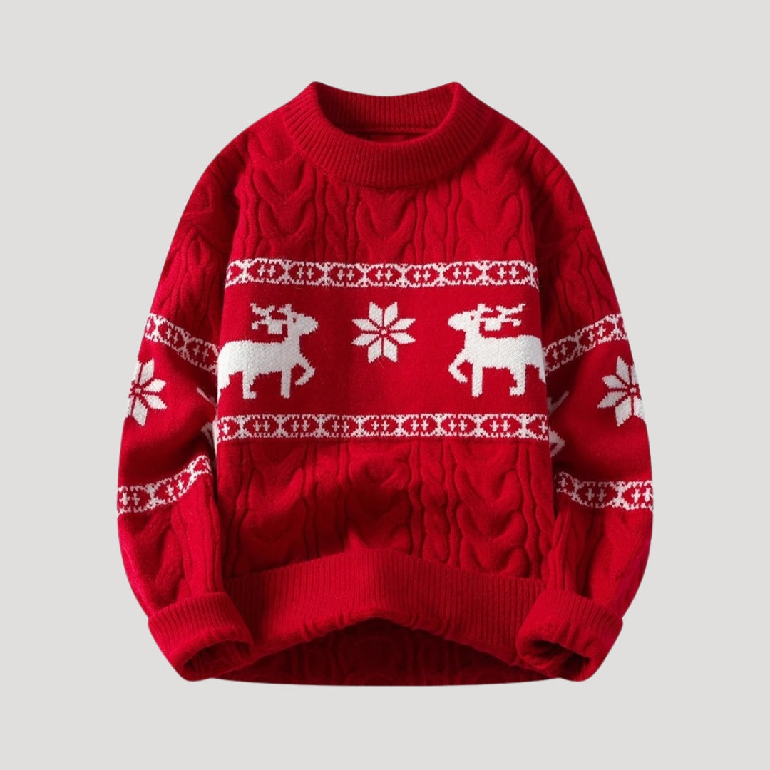 Cozy Snowflake Crew Neck Sweater