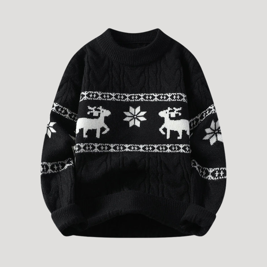 Cozy Snowflake Crew Neck Sweater