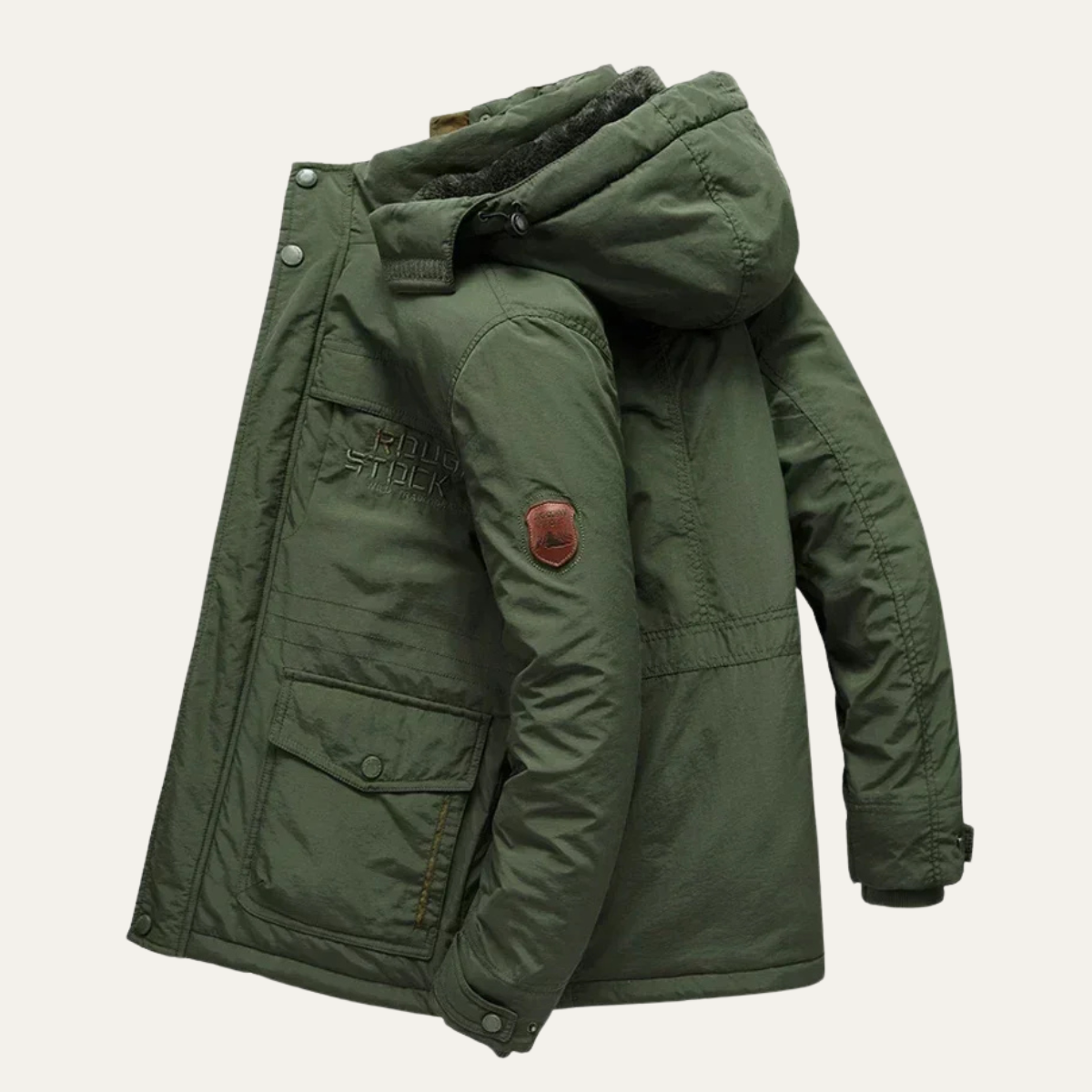 Men’s Winter Parka Jacket with Adjustable Hood